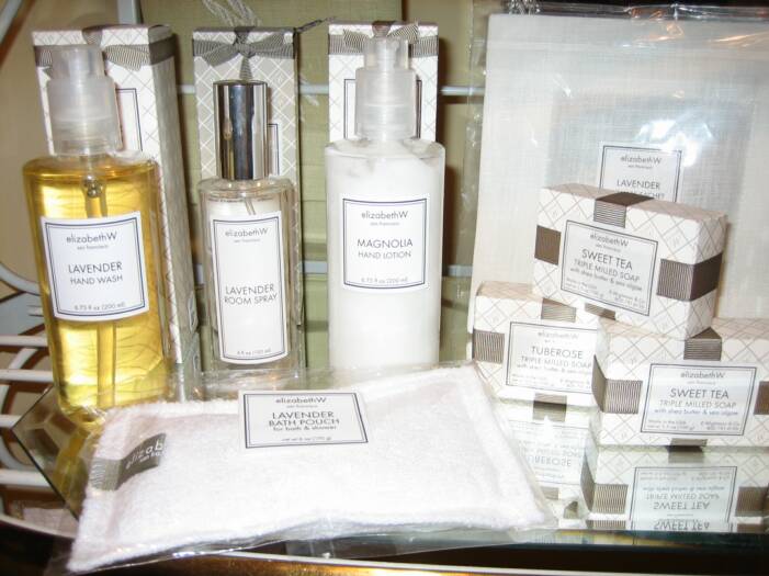 Elizabeth W soaps, room fragrance, sachets